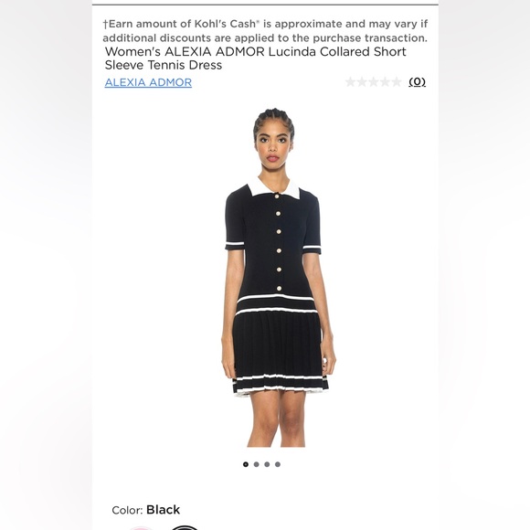 Alexia Admor black and white tennis style dress. NWT - Picture 5 of 5